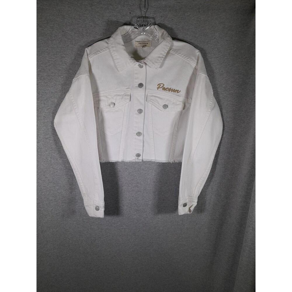 Pac Sun Denim Jacket Women's XS/S Cropped Y2K Western‎ Cowgirl Rodeo Rockabilly